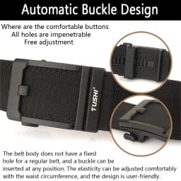 TUSHI Brand 4.3 Wide Thickened Gun Hanging Double-Layer Nylon Cloth Belt Versatile Casual Outdoor Tactical Automatic Buckle Mens