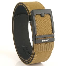 TUSHI Brand 4.3 Wide Thickened Gun Hanging Double-Layer Nylon Cloth Belt Versatile Casual Outdoor Tactical Automatic Buckle Mens