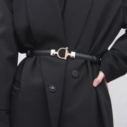 Women PU Leather Belt Skinny Thin Adjustable Waistband For Ladies Gold Round Buckle Waist Belt Dress Coat Accessories