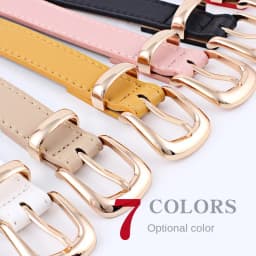 Women's Belts Jeans Pants Dress Girls Fashion PU Leather European Style Luxury Alloy Gold/Silver Buckle Waistband Belts for Lady