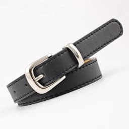 Women's Belts Jeans Pants Dress Girls Fashion PU Leather European Style Luxury Alloy Gold/Silver Buckle Waistband Belts for Lady
