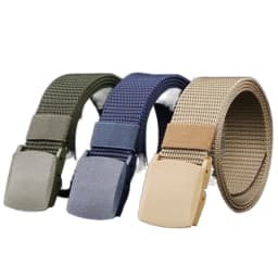 New3.8X120cm Plastic Buckle Nylon Canvas Belt Men Metal-free  Waist Belt Outdoor Hunting Multifunctional - Belt