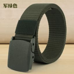 New3.8X120cm Plastic Buckle Nylon Canvas Belt Men Metal-free  Waist Belt Outdoor Hunting Multifunctional - Belt