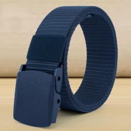 New3.8X120cm Plastic Buckle Nylon Canvas Belt Men Metal-free  Waist Belt Outdoor Hunting Multifunctional - Belt