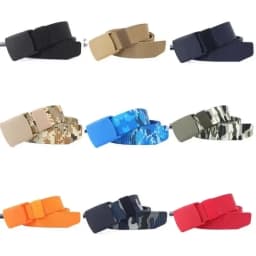New3.8X120cm Plastic Buckle Nylon Canvas Belt Men Metal-free  Waist Belt Outdoor Hunting Multifunctional - Belt