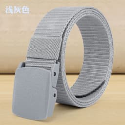 New3.8X120cm Plastic Buckle Nylon Canvas Belt Men Metal-free  Waist Belt Outdoor Hunting Multifunctional - Belt