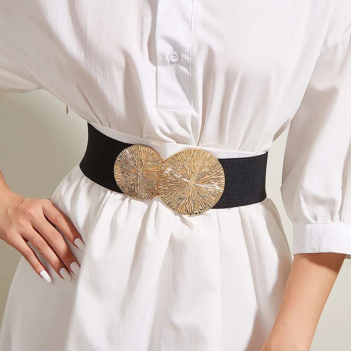 6x70cm Fashion Elastic Leopard Wide Corset Double Circle Cummerbund Designer Belts For Women High Waist Stretch Waistband