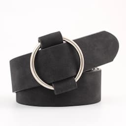 Fashion Needleless Metal Round Ring Buckle Belt Woman For Strap Girdle For Leisure Dress Jeans Decorate Waistband Width 3X105cm