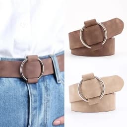 Fashion Needleless Metal Round Ring Buckle Belt Woman For Strap Girdle For Leisure Dress Jeans Decorate Waistband Width 3X105cm
