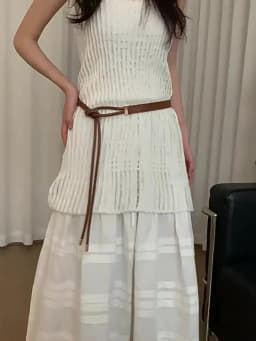 Vintage Long Leather Rope Knotted Women Belt Solid Color Korean Thin Waistbands For Female Lady Dress Skirt Decorative Straps