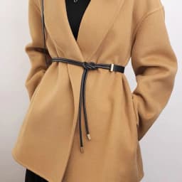 Vintage Long Leather Rope Knotted Women Belt Solid Color Korean Thin Waistbands For Female Lady Dress Skirt Decorative Straps