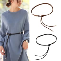 Vintage Long Leather Rope Knotted Women Belt Solid Color Korean Thin Waistbands For Female Lady Dress Skirt Decorative Straps