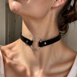 Vintage Y2K Necklace Belt For Women Fashion Punk Pu Leather Choker Collar Chain Jewelry Goth Cool Stuff Couple Accessorie Belt