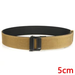 TUSHI 5.0cm Hard Tactical Gun Belt for Men Metal Automatic Buckle Thick Nylon Police Military Belt Casual Belt IPSC Girdle Male