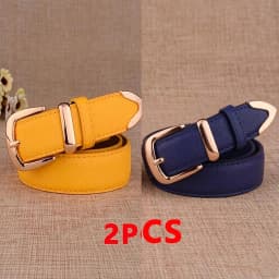 New Women's Pants Belt Leather Trendy White Belt Fashion High Quality Belt Solid Retro Needle Buckle Women's Strap LB2146-