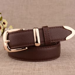 New Women's Pants Belt Leather Trendy White Belt Fashion High Quality Belt Solid Retro Needle Buckle Women's Strap LB2146-