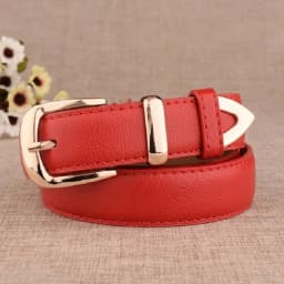 New Women's Pants Belt Leather Trendy White Belt Fashion High Quality Belt Solid Retro Needle Buckle Women's Strap LB2146-