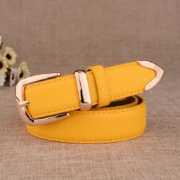 New Women's Pants Belt Leather Trendy White Belt Fashion High Quality Belt Solid Retro Needle Buckle Women's Strap LB2146-