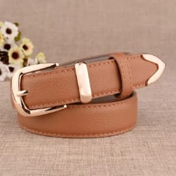 New Women's Pants Belt Leather Trendy White Belt Fashion High Quality Belt Solid Retro Needle Buckle Women's Strap LB2146-