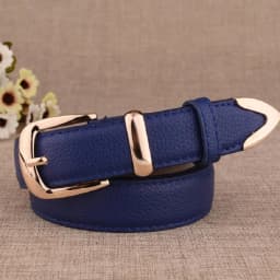 New Women's Pants Belt Leather Trendy White Belt Fashion High Quality Belt Solid Retro Needle Buckle Women's Strap LB2146-