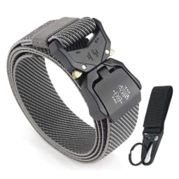 KOLBER 110cm/125cm/140cm Elastic Belt for Men Aluminum Buckle Quick Release Outdoor Casual Belt Military Tactical Belt Male