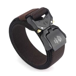 KOLBER 110cm/125cm/140cm Elastic Belt for Men Aluminum Buckle Quick Release Outdoor Casual Belt Military Tactical Belt Male