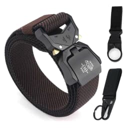 KOLBER 110cm/125cm/140cm Elastic Belt for Men Aluminum Buckle Quick Release Outdoor Casual Belt Military Tactical Belt Male