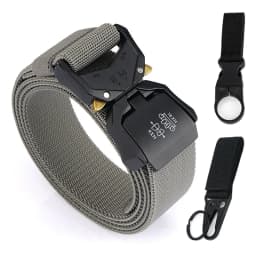 KOLBER 110cm/125cm/140cm Elastic Belt for Men Aluminum Buckle Quick Release Outdoor Casual Belt Military Tactical Belt Male
