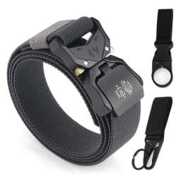 KOLBER 110cm/125cm/140cm Elastic Belt for Men Aluminum Buckle Quick Release Outdoor Casual Belt Military Tactical Belt Male