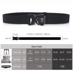 KOLBER 110cm/125cm/140cm Elastic Belt for Men Aluminum Buckle Quick Release Outdoor Casual Belt Military Tactical Belt Male