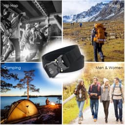 KOLBER 110cm/125cm/140cm Elastic Belt for Men Aluminum Buckle Quick Release Outdoor Casual Belt Military Tactical Belt Male