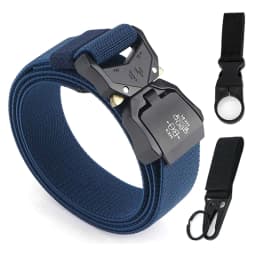 KOLBER 110cm/125cm/140cm Elastic Belt for Men Aluminum Buckle Quick Release Outdoor Casual Belt Military Tactical Belt Male