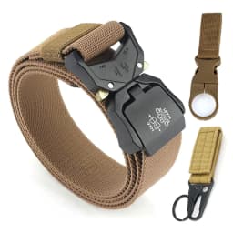 KOLBER 110cm/125cm/140cm Elastic Belt for Men Aluminum Buckle Quick Release Outdoor Casual Belt Military Tactical Belt Male