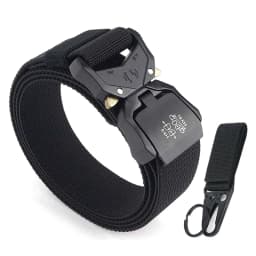 KOLBER 110cm/125cm/140cm Elastic Belt for Men Aluminum Buckle Quick Release Outdoor Casual Belt Military Tactical Belt Male