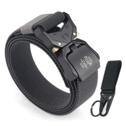 KOLBER 110cm/125cm/140cm Elastic Belt for Men Aluminum Buckle Quick Release Outdoor Casual Belt Military Tactical Belt Male