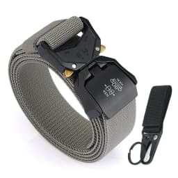 KOLBER 110cm/125cm/140cm Elastic Belt for Men Aluminum Buckle Quick Release Outdoor Casual Belt Military Tactical Belt Male