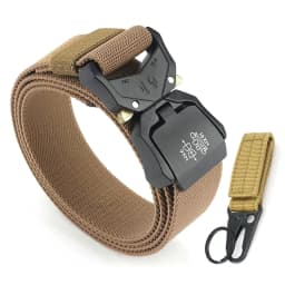 KOLBER 110cm/125cm/140cm Elastic Belt for Men Aluminum Buckle Quick Release Outdoor Casual Belt Military Tactical Belt Male