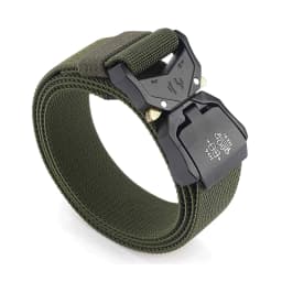 KOLBER 110cm/125cm/140cm Elastic Belt for Men Aluminum Buckle Quick Release Outdoor Casual Belt Military Tactical Belt Male