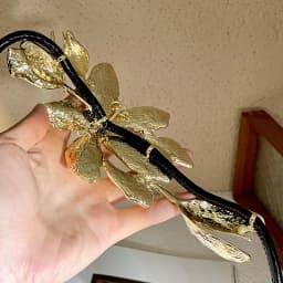 LANMREM Retro Gold Metal Flower Belt Women's Personality Outstanding Black Leather Rope Dress Decoration Waist Chain New 2DB1920