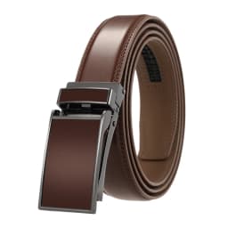 VATLTY New 3.0cm Men's Leather Belt Metal Automatic Buckle Trouser Belt for Male Fashion Non-perforated Waistband Girdle