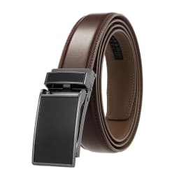 VATLTY New 3.0cm Men's Leather Belt Metal Automatic Buckle Trouser Belt for Male Fashion Non-perforated Waistband Girdle