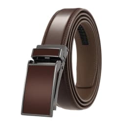 VATLTY New 3.0cm Men's Leather Belt Metal Automatic Buckle Trouser Belt for Male Fashion Non-perforated Waistband Girdle