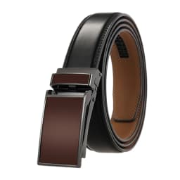 VATLTY New 3.0cm Men's Leather Belt Metal Automatic Buckle Trouser Belt for Male Fashion Non-perforated Waistband Girdle