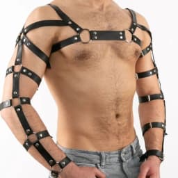 Punk Belt Black Leather Harness for Men Fashion Chest Belt Punk Nightclub Accessories Belt