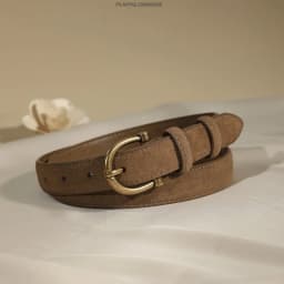 Women Luxury Design Suede Leather Belt Casual Versatile Business Waist Strap Trendy Trouser Dress Belts Gifts