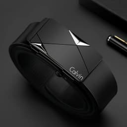 New Men's Automatic Buckle PU Belt Fashion Matching Men's Business Casual Belt Trendy Waist Accessories Wholesale