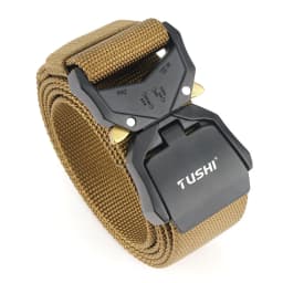 TUSHI Elastic Jeans Belt For Men Aluminum Alloy Pluggable Buckle Training Tactical Belts Comfortable High Quality Male Belt