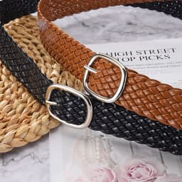 Fashion Women Braided Bright Colors Belts Ladies Waist Ornament No Holes All Matching