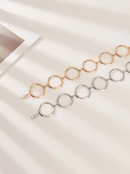 1 Plus Size Elegant and Sweet Style Women's Gold Chain Belt, Metal Hollowed-Out Ring Waist Chain,spring,summer,Dress Accessory