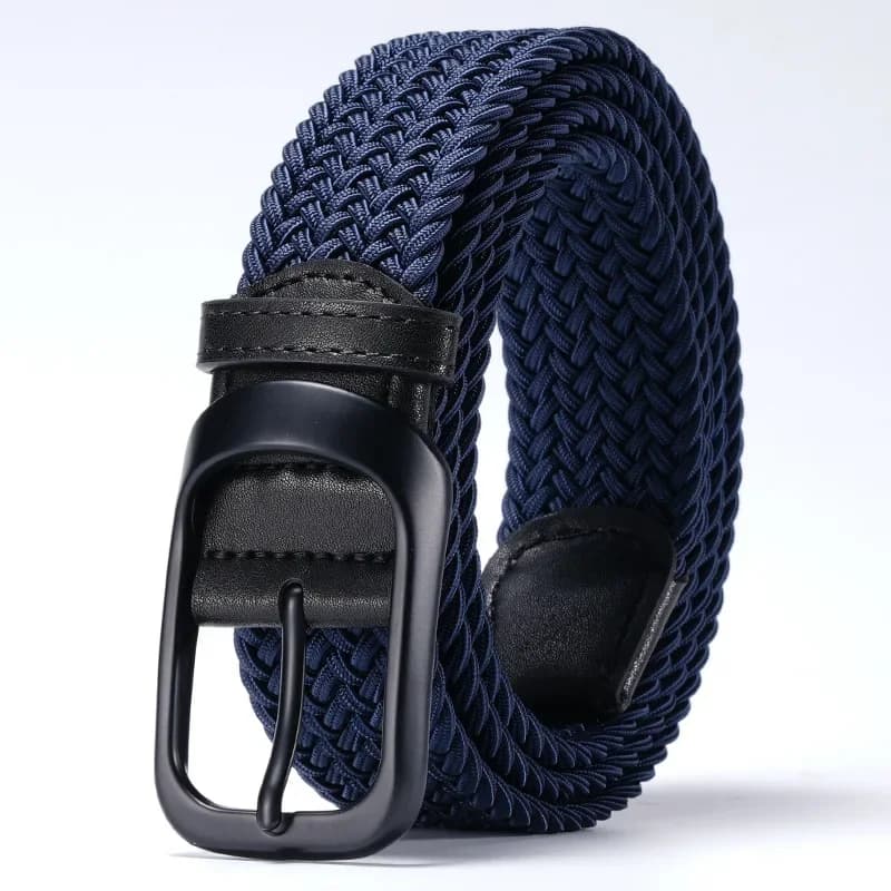 Brand Designer 3.4cm Man Belts Luxury Designer Canvas Nylon Elastic Belt Man Stretchable Casual Pin Buckle Belt for Jeans Pants
